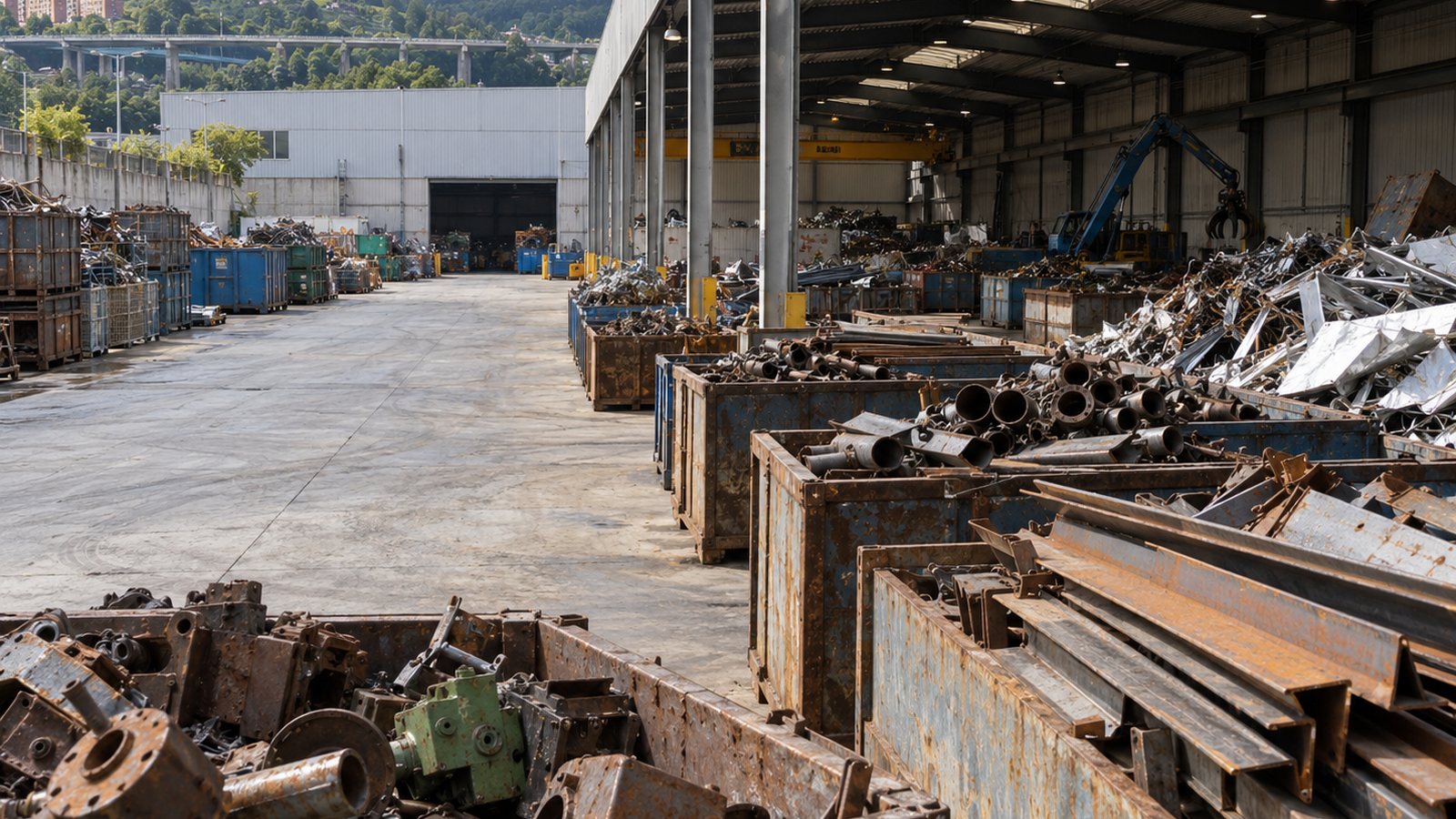 Clasificación de chatarra metálica y cobre en una instalación industrial de Bizkaia