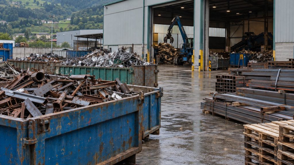 Clasificación de chatarra metálica y cobre en una instalación industrial de Bizkaia