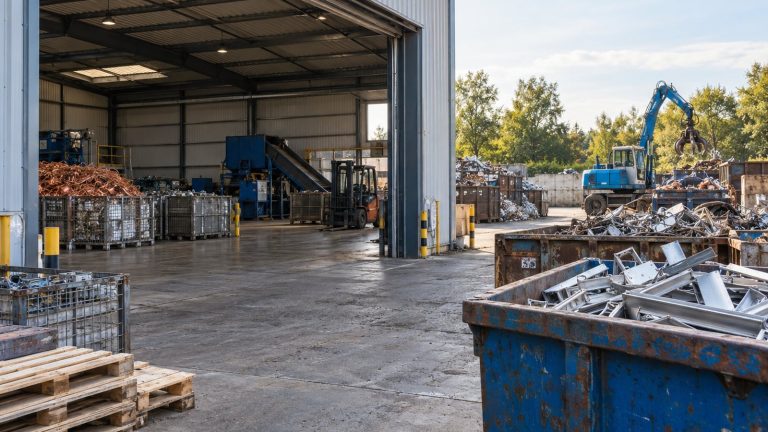 Clasificación de chatarra metálica y cobre en una instalación industrial de Bizkaia