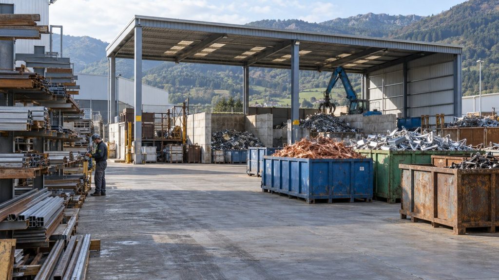 Clasificación de aluminio y otros metales en una instalación industrial de Bizkaia