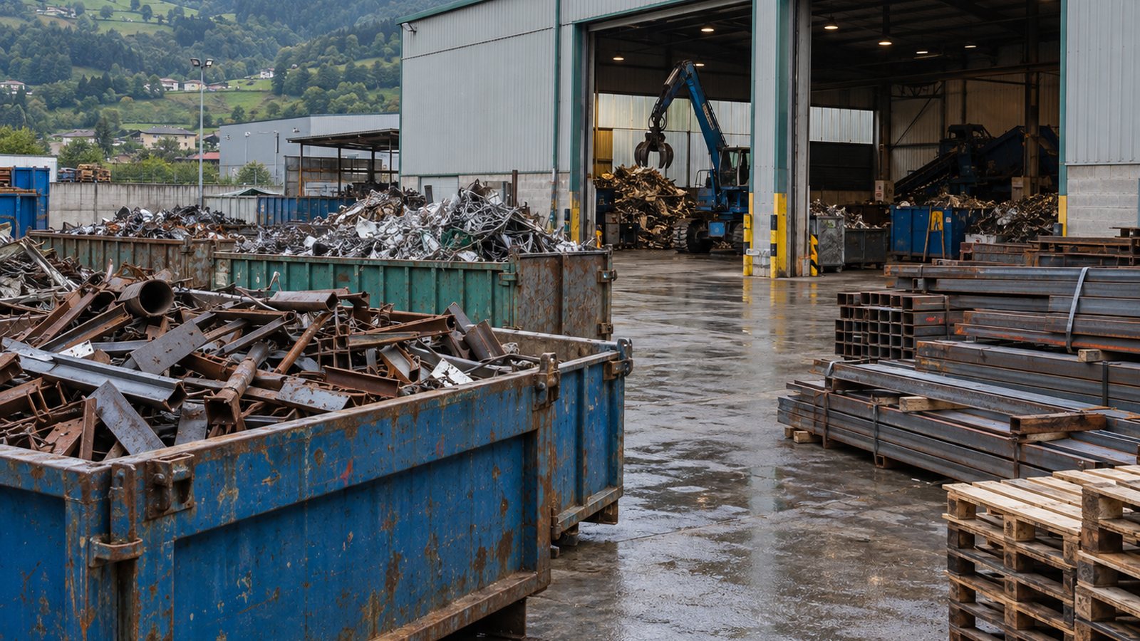 Clasificación de aluminio y otros metales en una instalación industrial de Bizkaia