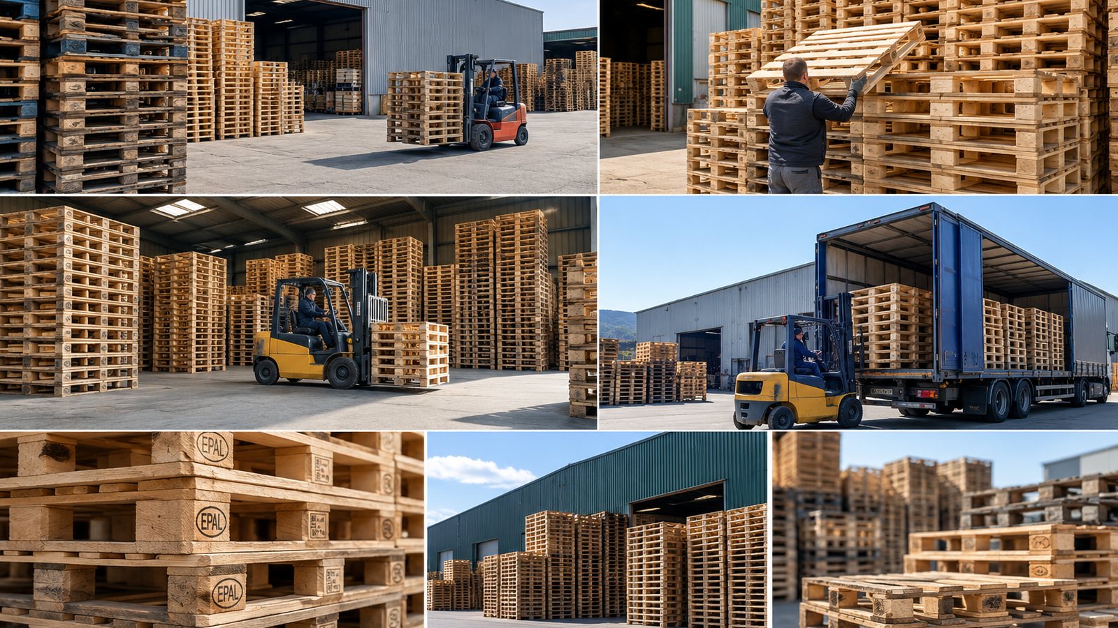 Palets usados preparados para compra, venta o recogida en Bizkaia