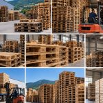 Movimiento y carga de palets usados con carretilla en un almacén de Bizkaia