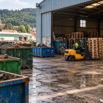Chatarra metálica preparada para una recogida industrial en Bizkaia